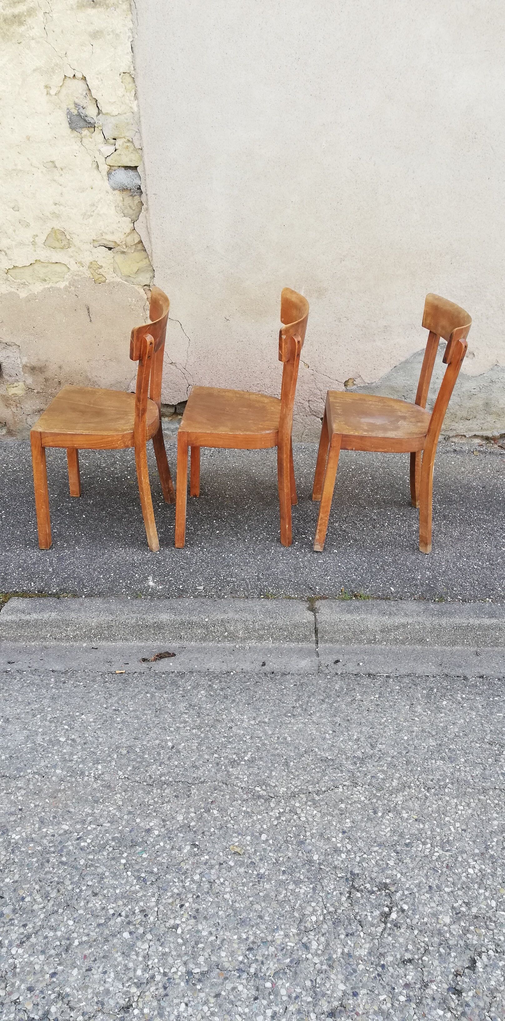 Set of 3 vintage bistro chairs