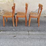 Set of 3 vintage bistro chairs