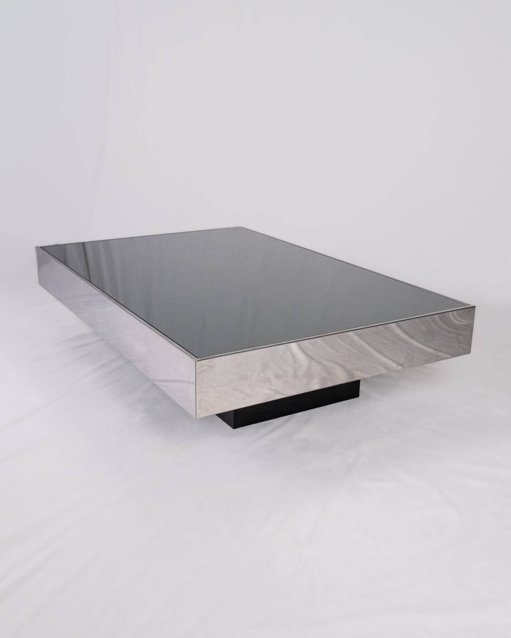 Mirror coffee table, Willy Rizzo for Cidue, Italy, 1970s