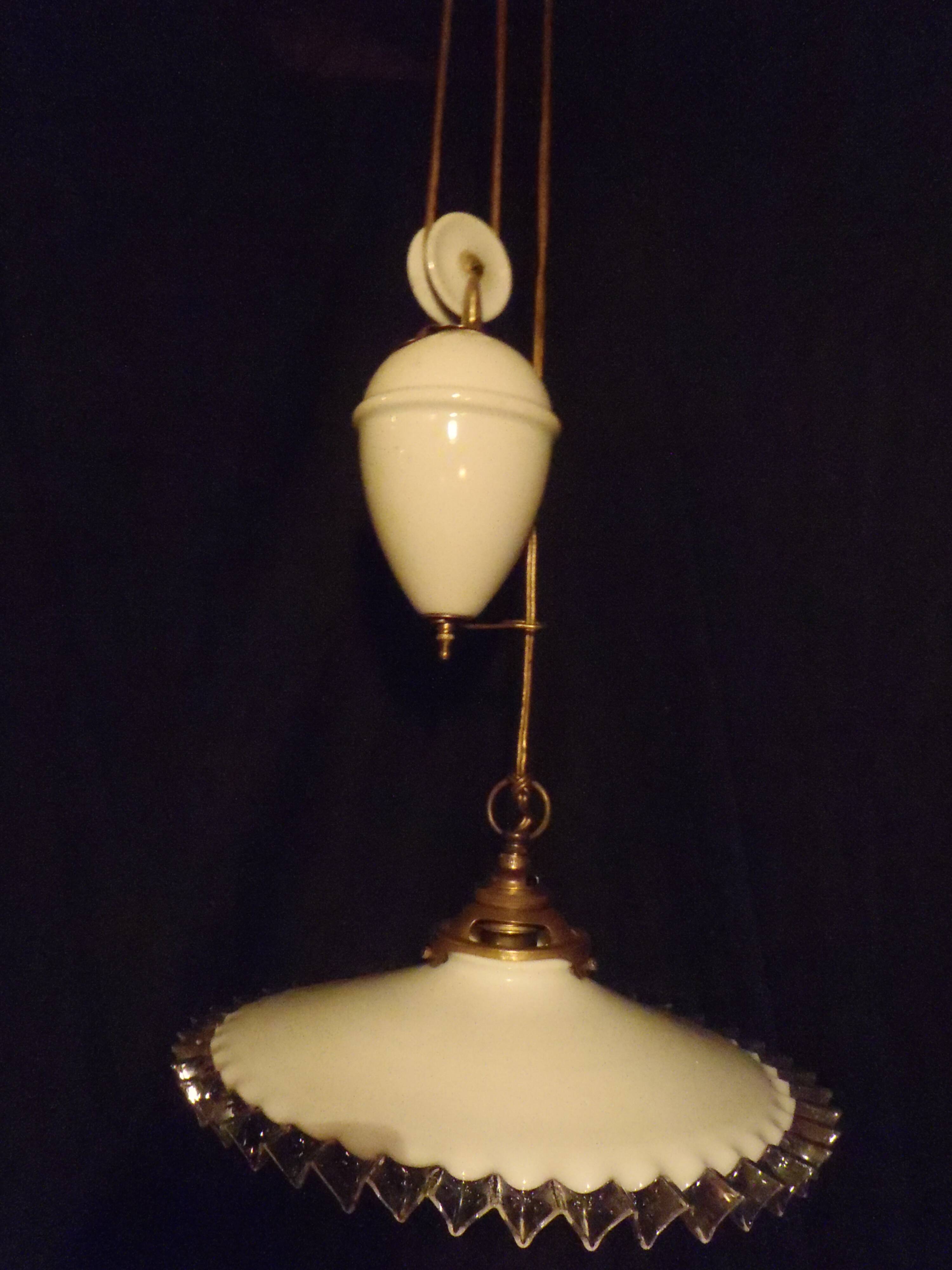 1930s brass "up and down" suspension