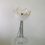 Lamp "space age". glass reflector, metal base. Circa 1970