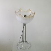 Lamp "space age". glass reflector, metal base. Circa 1970