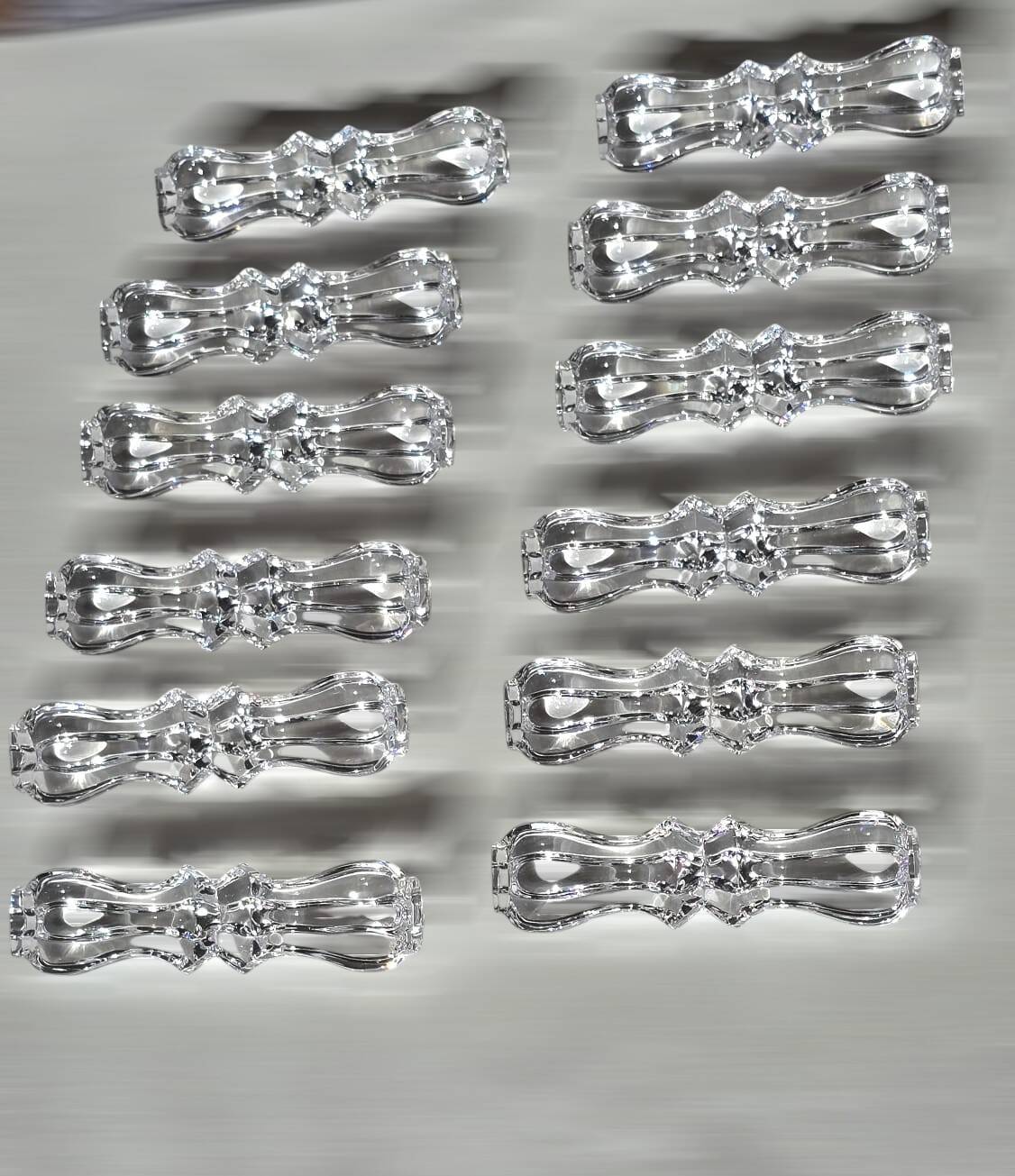 Set of 12 Chrystal knife rests from Cristalleries Royales de Champagne