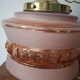 Hanging lamp in granite glass 1950