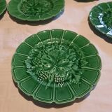 6 plates in barbotine 19 cm