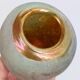 Vintage Glass Art Vase Hand Blown Iridescent Rainbow Gold