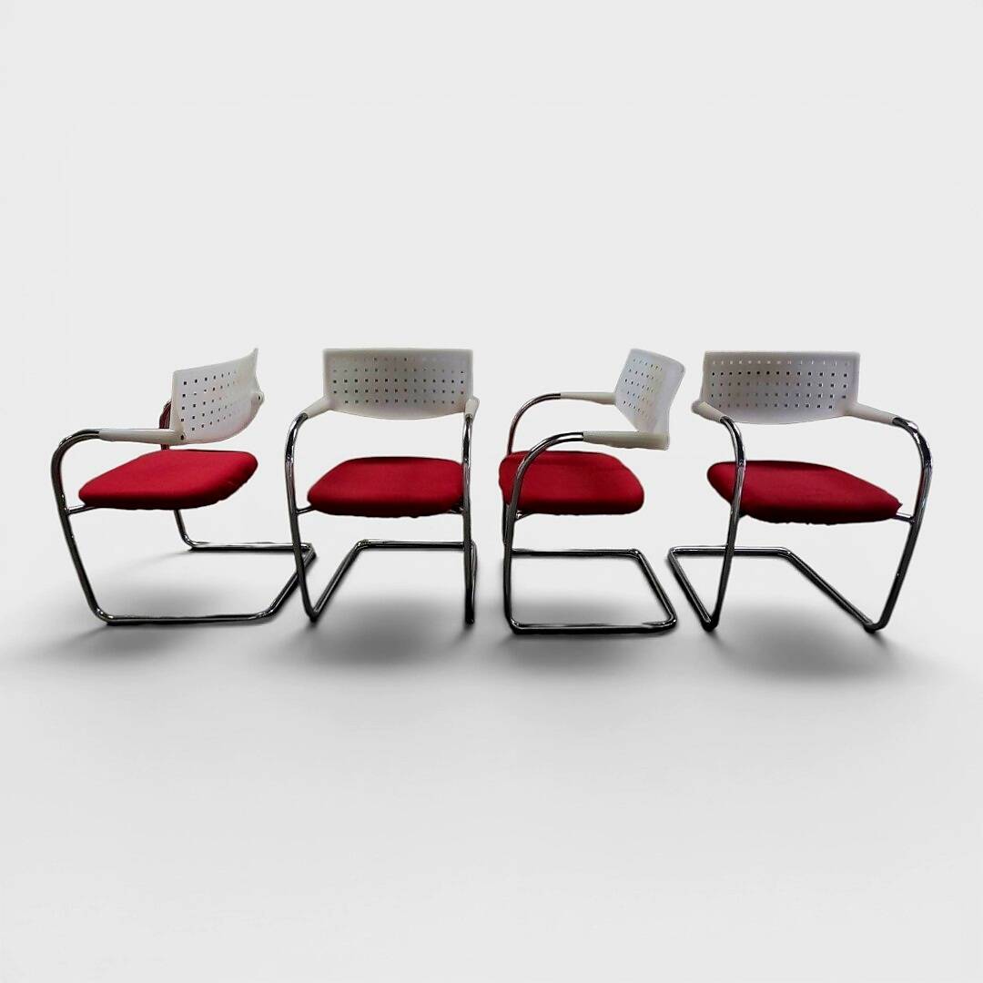 Set of 4 Vitra Visavis Chairs – Design by Antonio Citterio