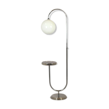 Bauhaus art deco floor lamp in chrome, 1940s