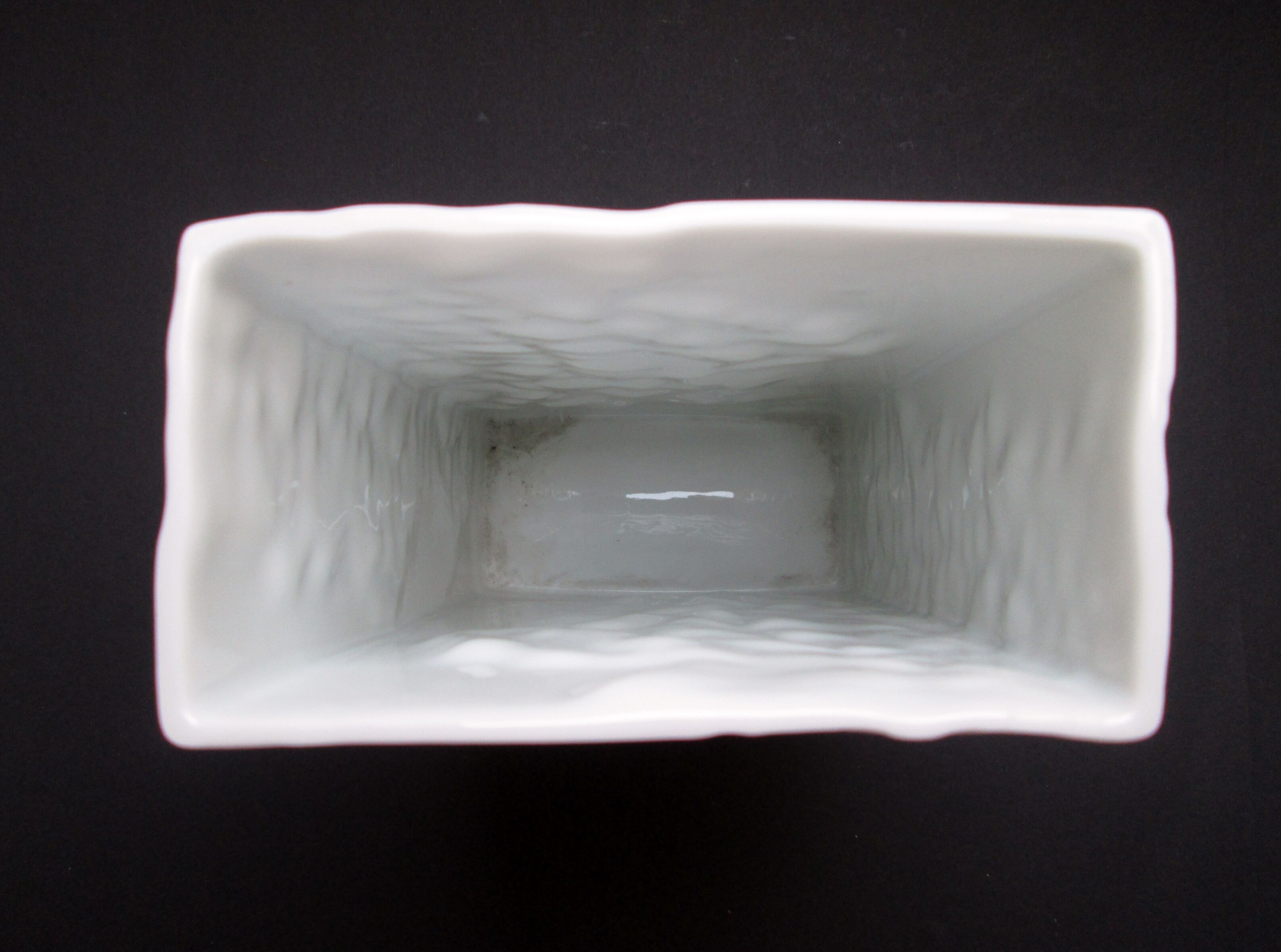 Kaiser bisquit porcelain fossil vase, Modernist 1970s West Germany.