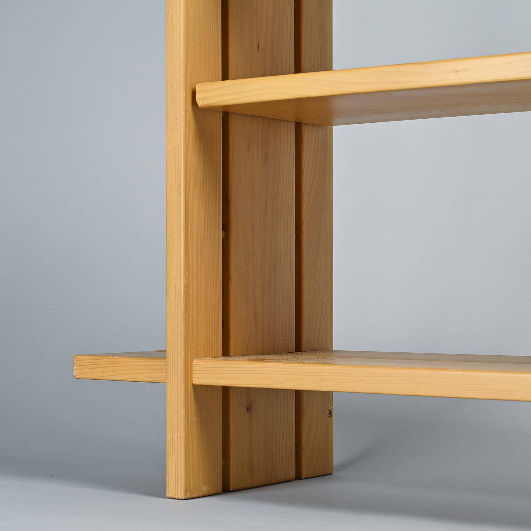 Solid pine shelf, Les Arcs France circa 1980