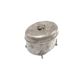 Art Deco sugar bowl, silver-plated brass, Fraget, Poland, 1920s.
