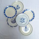 Vintage blue dinner plates