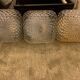 3 vintage chiseled glass ceiling lights 1950-1960