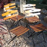 4 folding vintage terrace chairs