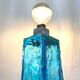 Large blue and chrome Murano lamp, 1960s. Italy