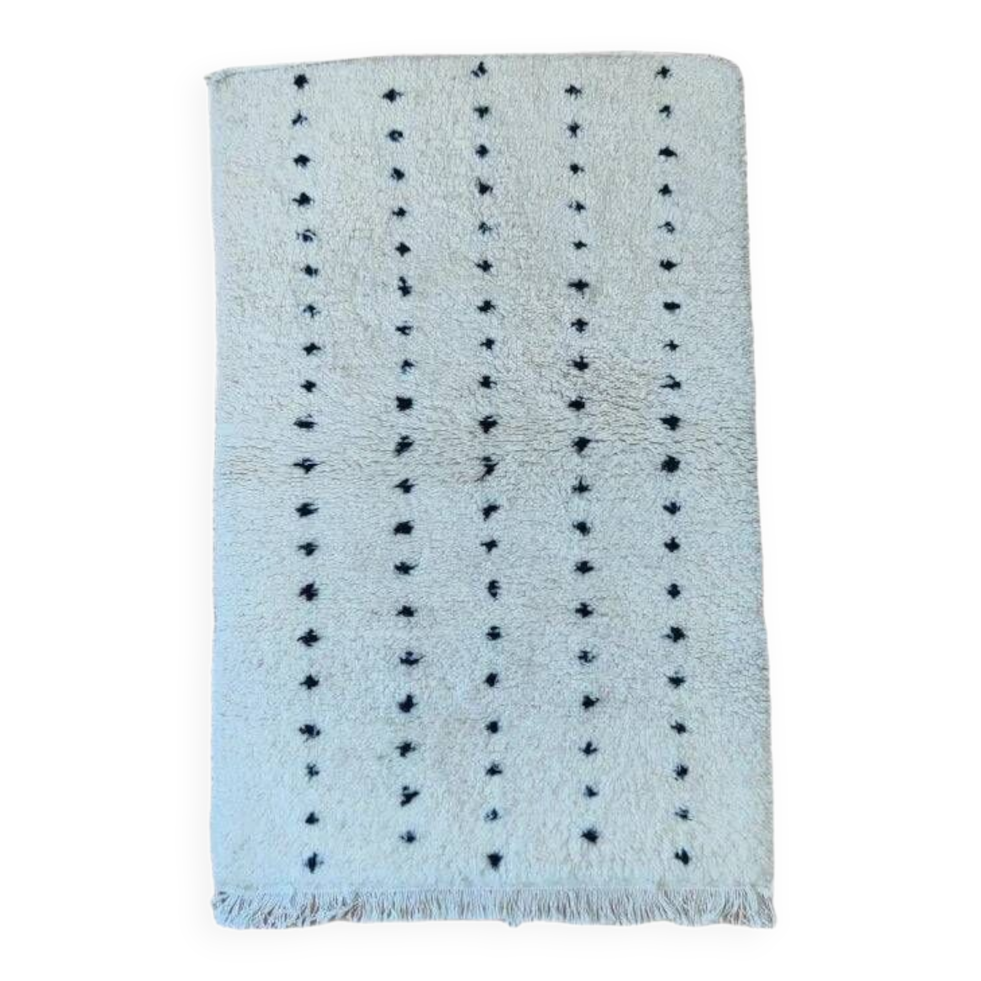 Berber rug with aligned black dots 95x150 cm