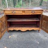 Louis XV buffet in solid wood, 18th century, 153cm.