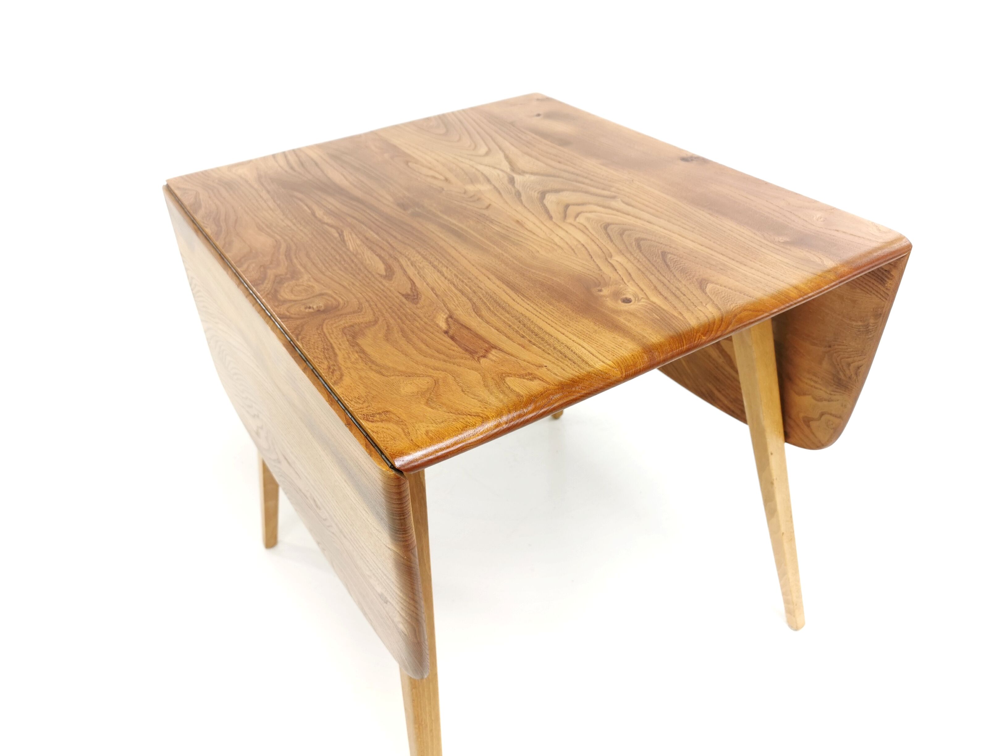 Mid century Ercol beech & elm drop leaf dining kitchen breakfast table