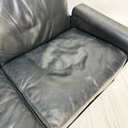 ‘70s/‘80s Vintage 620 Leather 2-Seater Sofa by Dieter Rams for Vitsoe