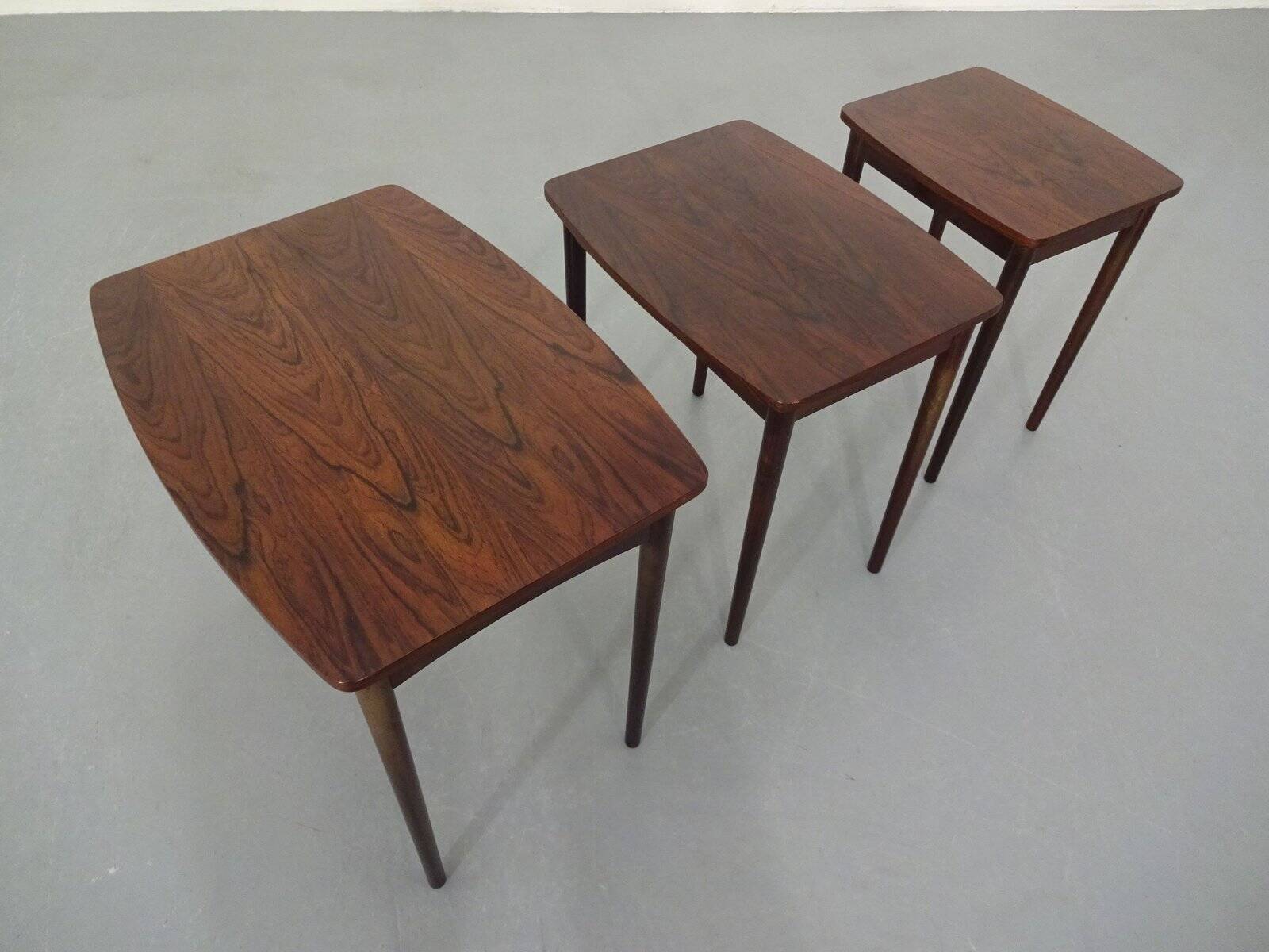 Danish Rosewood Nesting Tables, 1960s, Set of 3