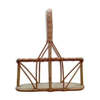 Rattan bottle holder