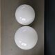 Pair of wall lights / ceiling lights with ceramic bases.