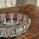 Vintage glass ashtray with scalloped edge D13 H3.5