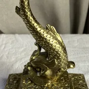 Bronze fish candlestick