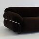 Dark brown vintage Sesann sofa Gianfranco Frattini for Cassina
