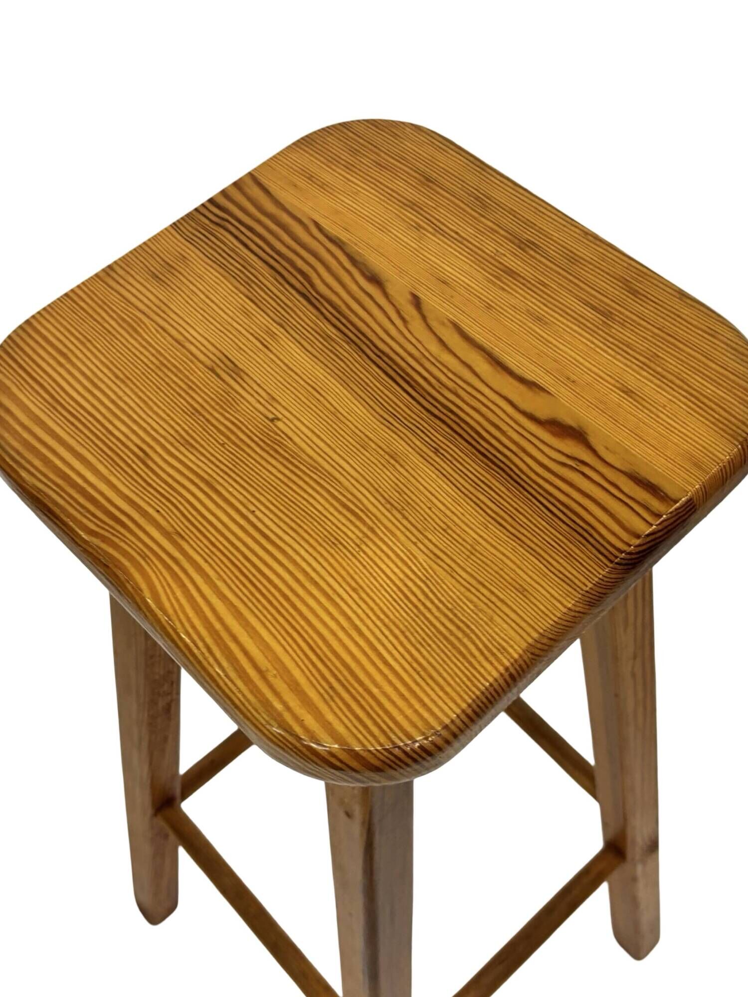 Vintage bar stool plant stool pinewood pinewood 1960s