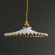 Old pendant light in opaline painted white and gold, new socket and new cable