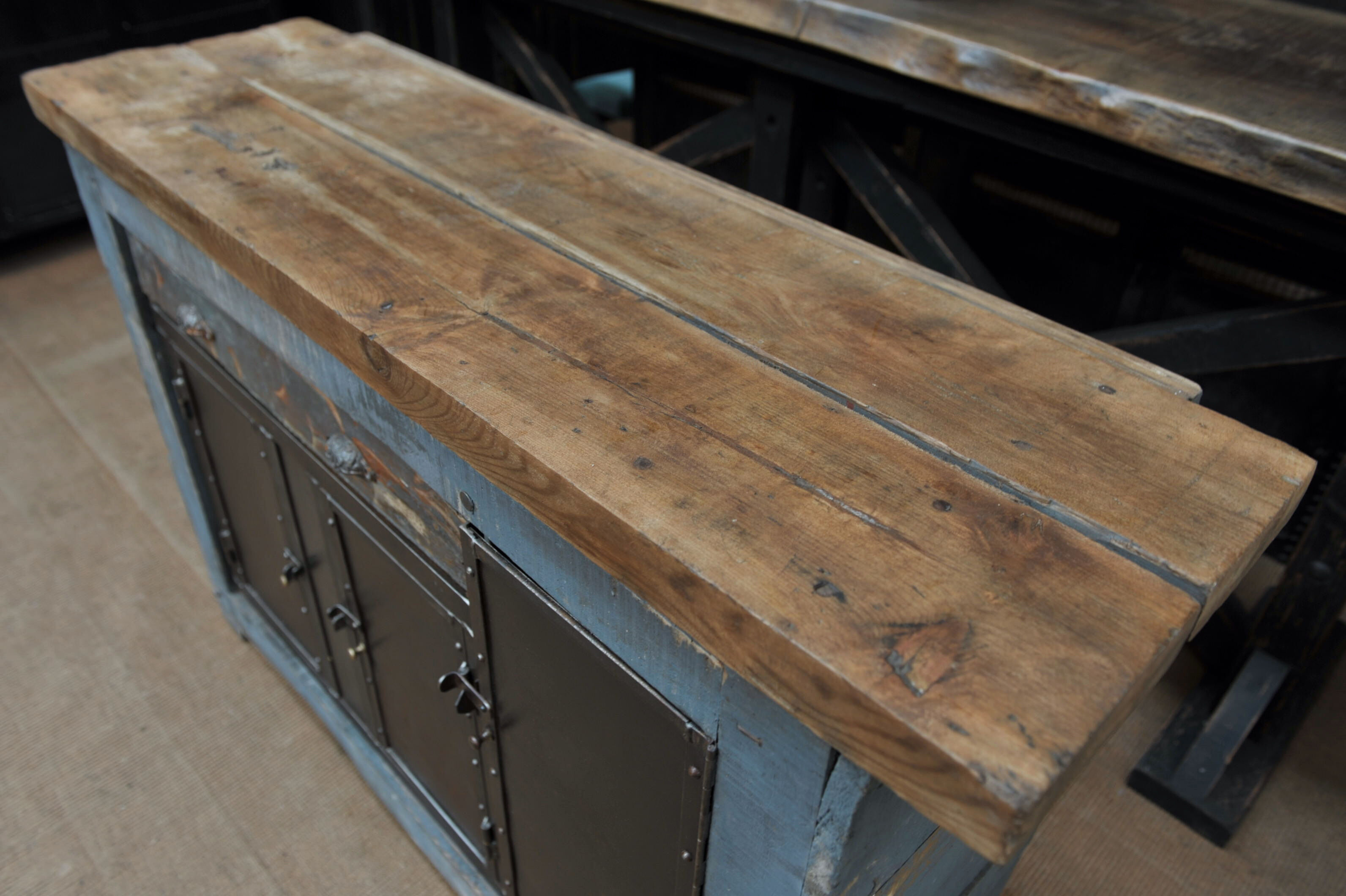 1930 workshop furniture in fir and metal