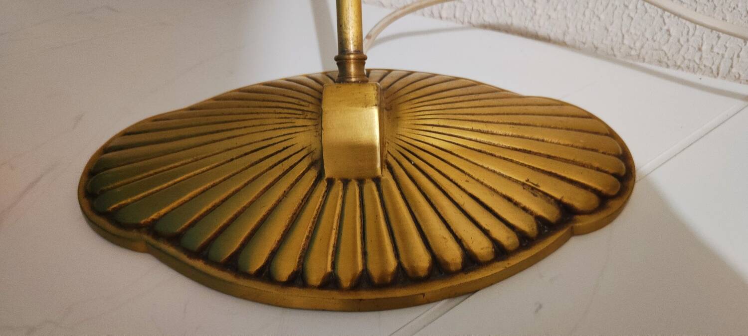 Magnificent bronze lamp by Lucas Rambouillet stone