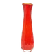 Bean vase, mid-century modern, red glass, Ząbkowice, Poland, 1970s
