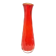 Bean vase, mid-century modern, red glass, Ząbkowice, Poland, 1970s