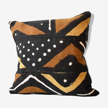 Housse de coussin en véritable bogolan du mali