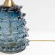 Pair of Blue Rostrato Murano Glass Table Lamps