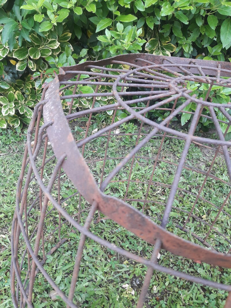 Basket basket h58 d59cm industrial iron