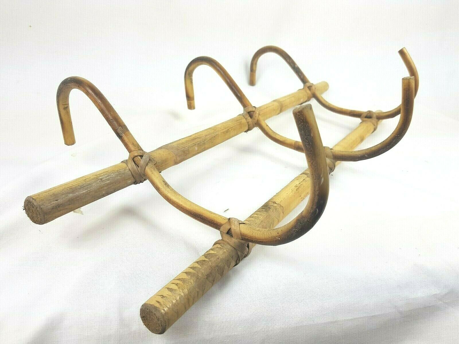 Former wall coat holder, vintage bamboo patère