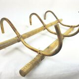Former wall coat holder, vintage bamboo patère