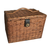 Panier à couvercle en rotin