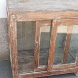 Old square wooden display case