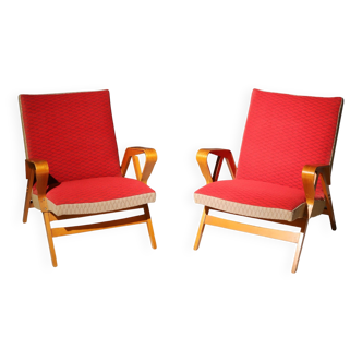 Paire de fauteuils de František Jirák pour TATRA nabytok, années 1970, Tchécoslovaquie