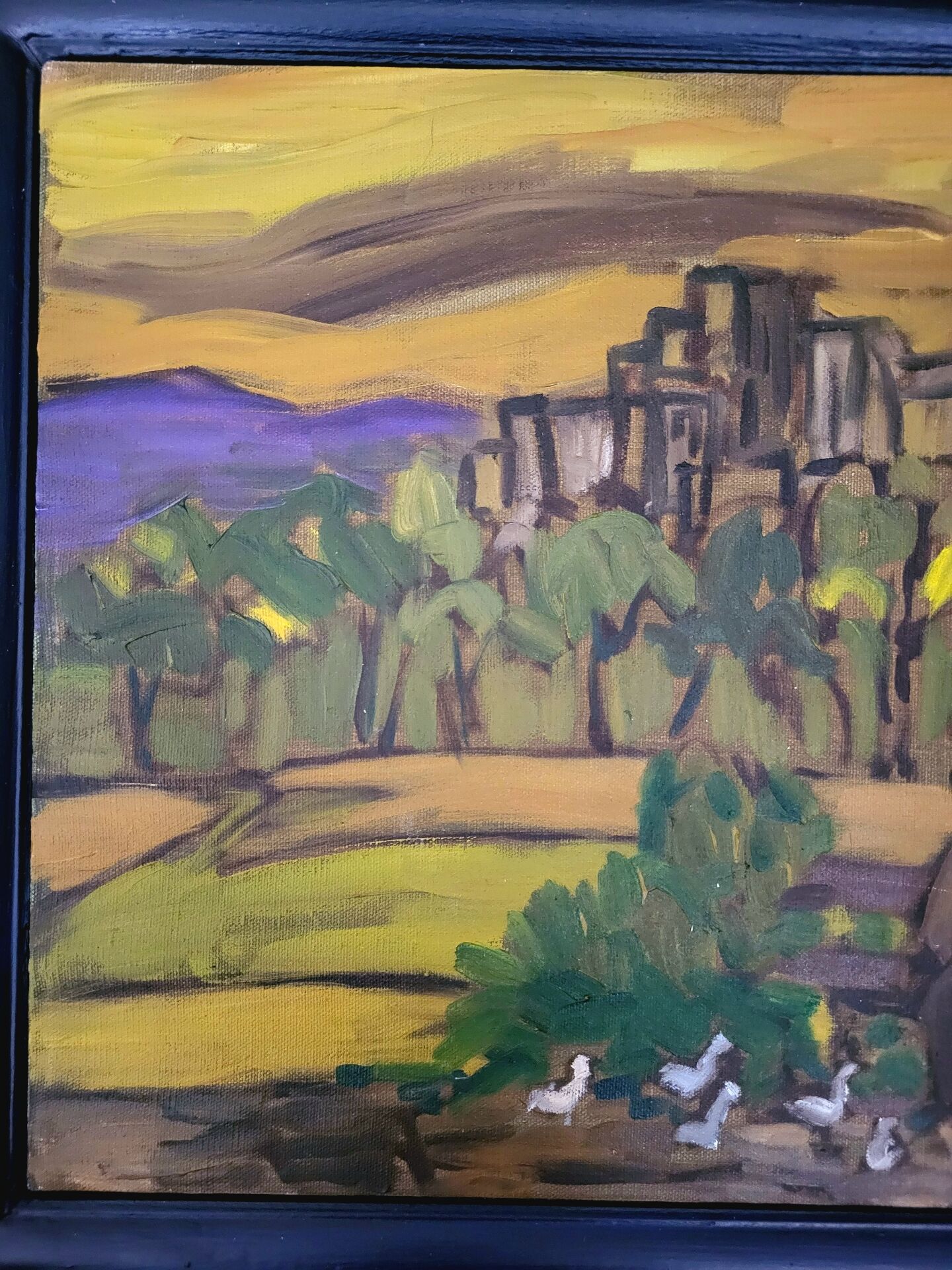 Tableau Oil on canvas Expressionism Catherine Jones-Davies "Pigeon"