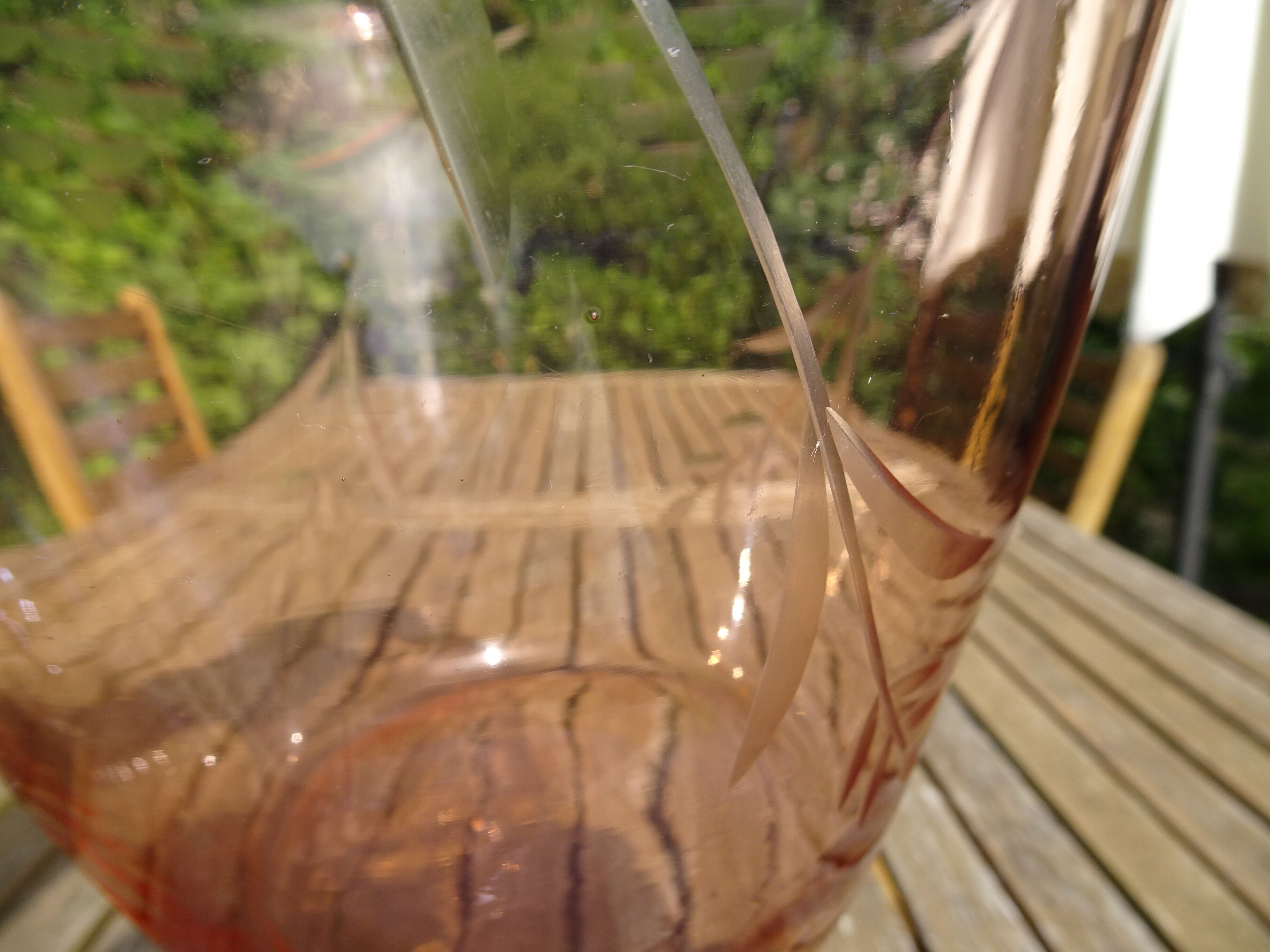 Bohemian glass vase years 40