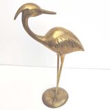 Great Blue Heron XL Golden Brass Ht 48cm