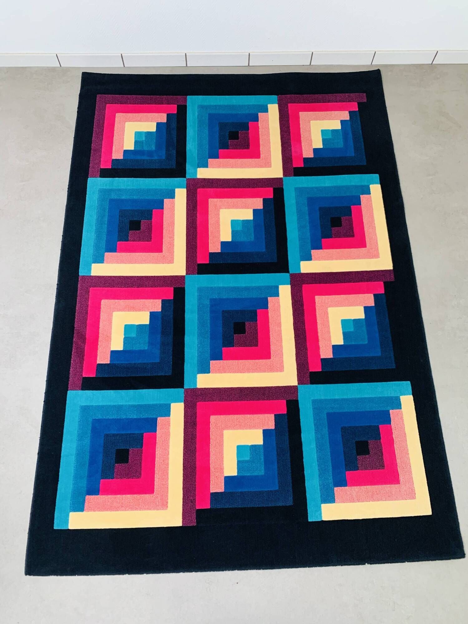 Geometric rug Missoni T&J Vestor model Posada, 1980s
