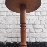 Vintage turned wooden floor lamp - 60s side table
