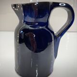 Old Cobalt Blue enamelled earthenware pitcher
