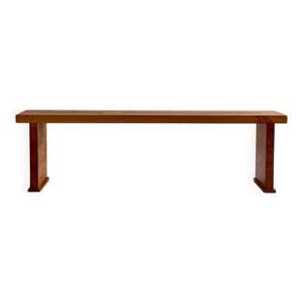 Banc en chêne et palissandre France années 80